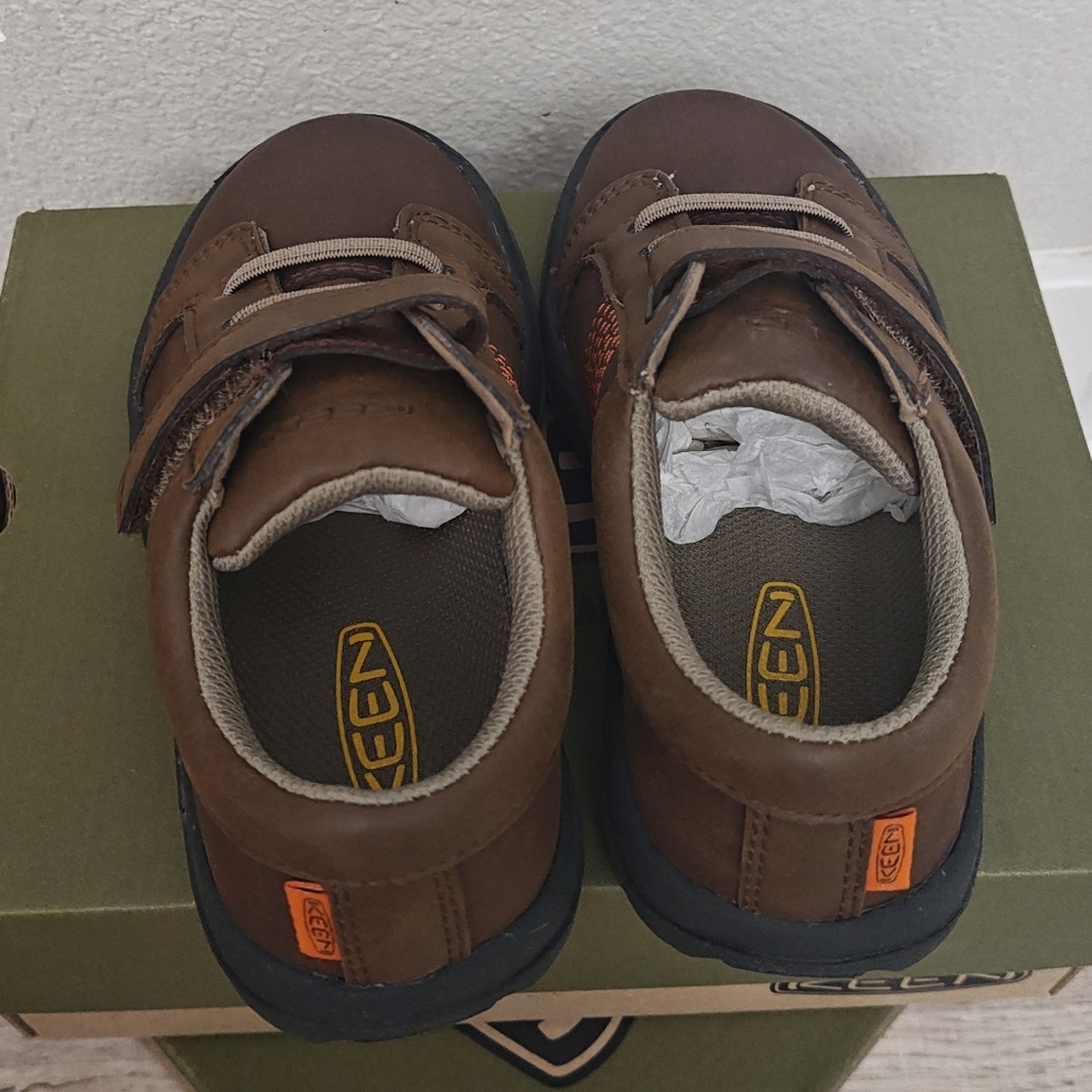 Keen Austin II Shoes Leather Oxford Brown Orange Water Resistant New in Box 11 - Picture 6 of 10